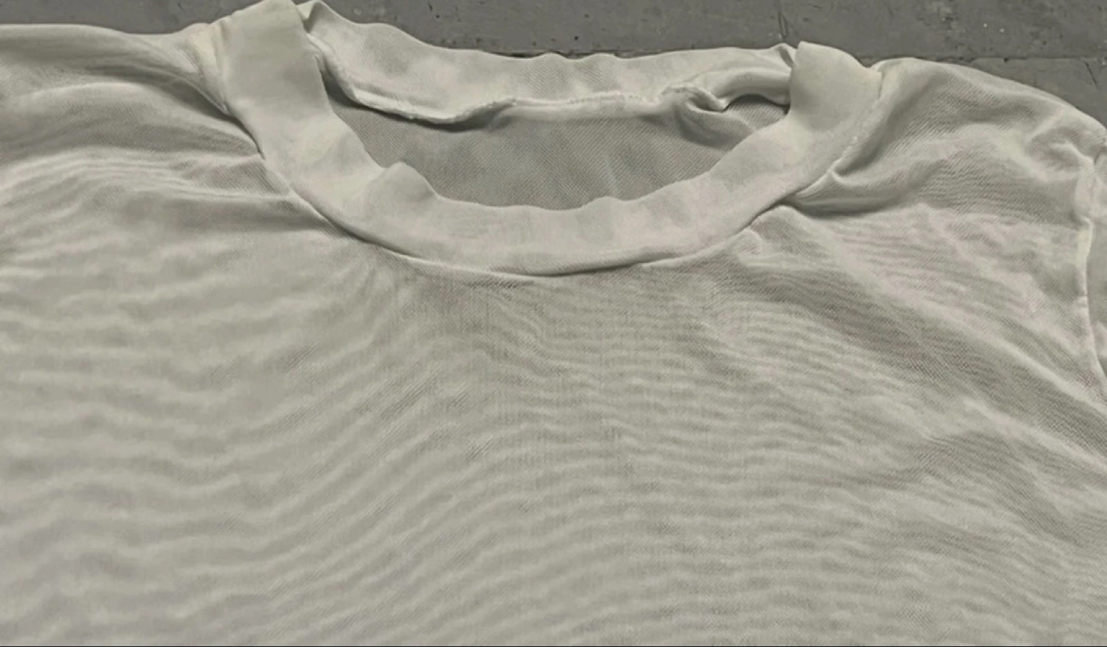 Camiseta de malha branca transparente – photo 3